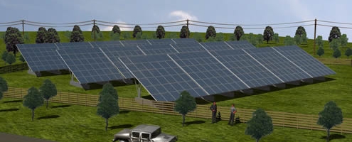 Photovoltaic power station of 80kWp with stationary plates | 2008