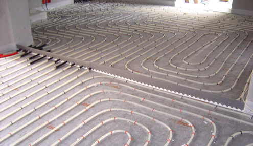 Floor heating at a house in Heraklion Crete - 2005