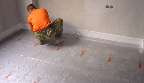 Floor heating at a house in Heraklion Crete - 2005