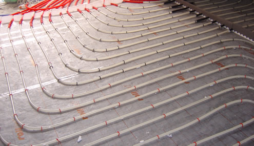 Floor heating at a house in Heraklion Crete - 2005