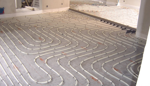 Floor heating at a house in Heraklion Crete - 2005