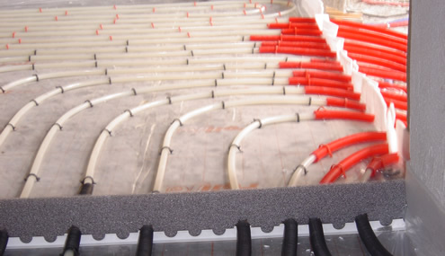 Floor heating at a house in Heraklion Crete - 2005