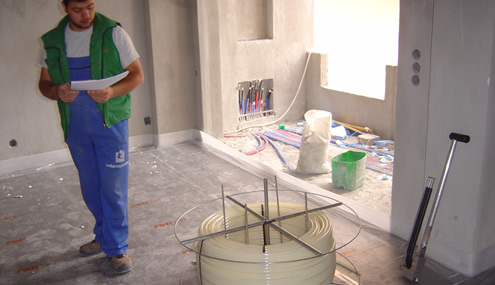 Floor heating at a house in Heraklion Crete - 2005